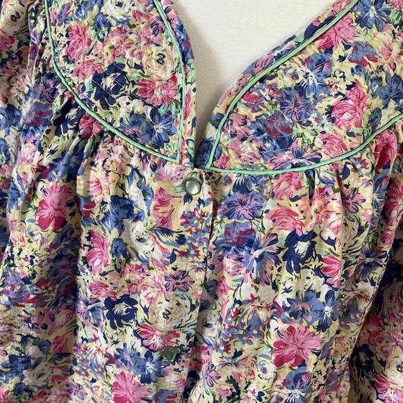 Emily Stacy Housecoat Short Sleeve Robe Duster 3X - Picture 2 of 4